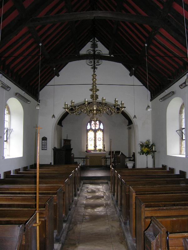 Poole Keynes, Interior looking east. Note the chandelier!